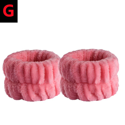 4/2PCS Reusable Wrist Washing Belt Soft Microfiber Towel Wristbands Washing Face Water Absorption Prevent Wetness Wrist Washband