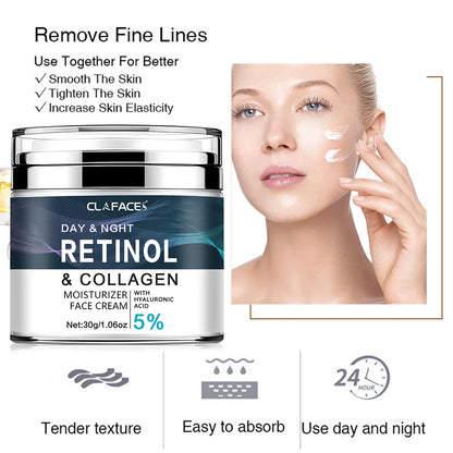 Retinol Face Moisturizer Moisturizing Cream Fade Fine Lines Shrink Pores Younger Brightening Whitening Smooth Firming Cosmetic