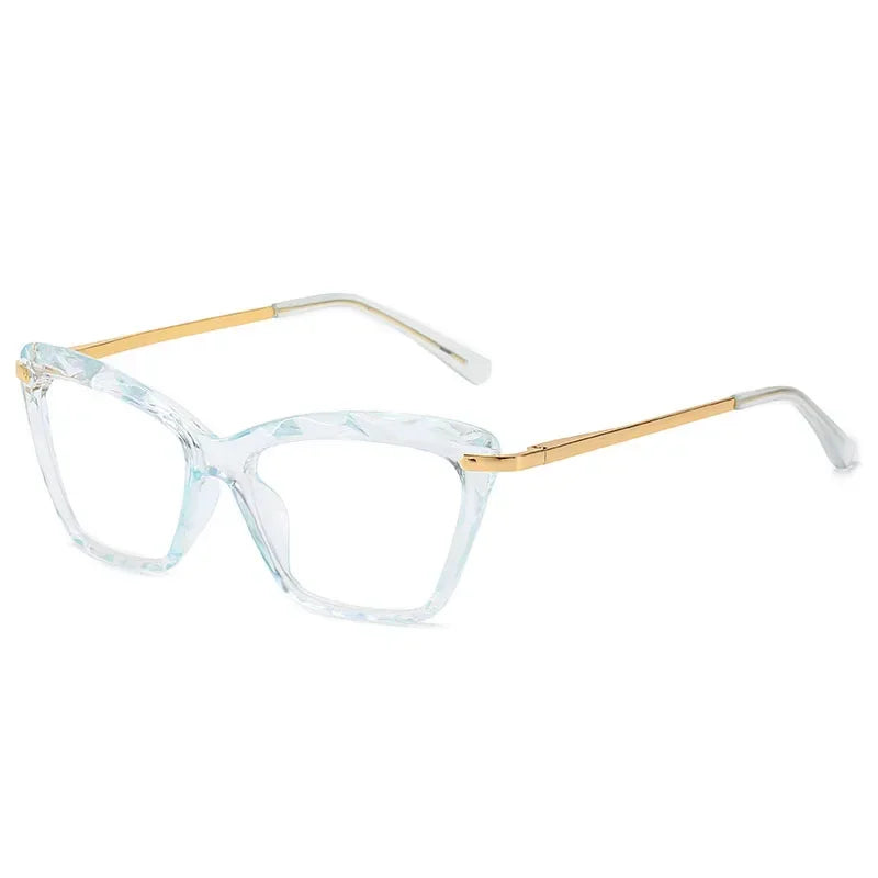 Cat Eye Glasses Frame Retro Anti Blue Women Clear Eyeglasses Women Men Alloy Resting Lense Optical Spectacle Eyeglass