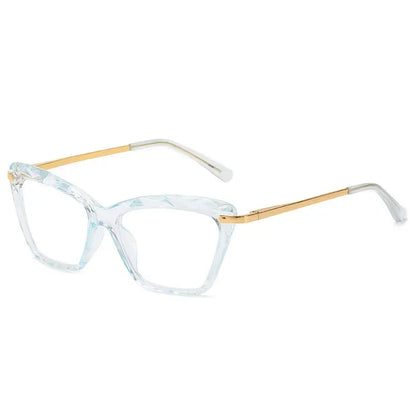 Cat Eye Glasses Frame Retro Anti Blue Women Clear Eyeglasses Women Men Alloy Resting Lense Optical Spectacle Eyeglass