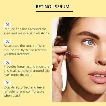 Retinol Facial Tightening Essence Deep Moisturizing Eye Periocular Fade Fine Lines Tightening Repair Hyaluronic Acid Essence