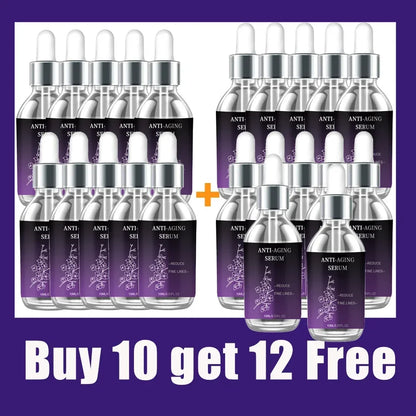 Premium Anti-Wrinkle Hyaluronic Acid Serum - Reduces Fine Lines Deep Hydration Firms Skin Fast Absorption Non-Greasy