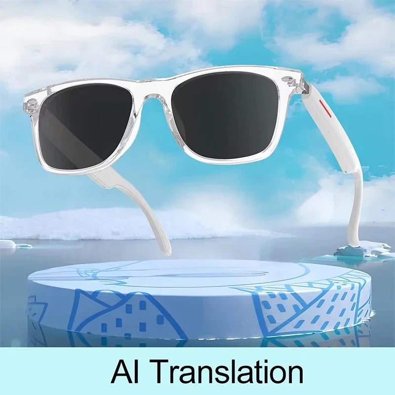 Smart Glasses 144 AI Languages Translator Chat Intelligent Bluetooth Call Glass Touch Headset Real-time Sunglasses for Women Man