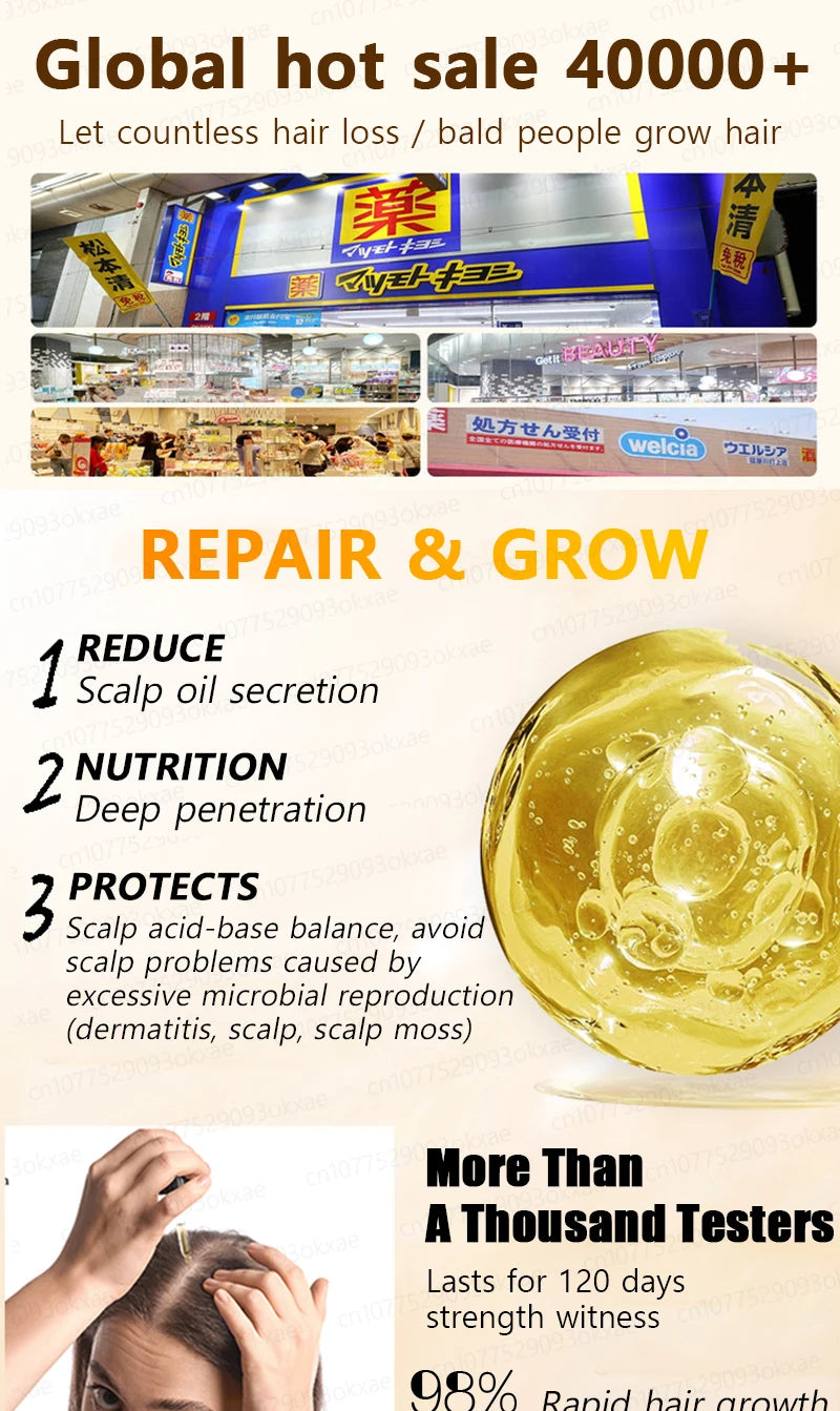 The latest hair growth technology in 2025. It works on the growth of hair, beard and chest hair, and eliminates baldness and hai