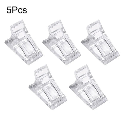 1/5/10Pcs Acrylic Nail Clip Transparent Gel Building Tips Clips Finger Nail Polish Extension UV Clamps Manicure Art Builder Tool