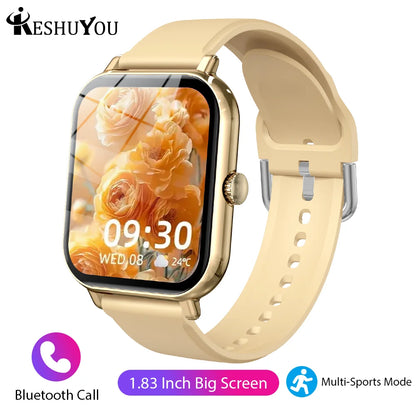 KESHUYOU 2025 New Smart Watch Men Women Full Touch Screen Heart Rate Tracker Bluetooth Talking Sports Smart Watch Holiday Gift