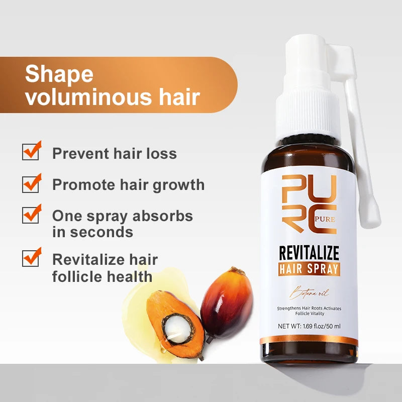 PURC Batana Oil Hair Growth Spray Hair Loss Treatment for Men Women Nourishing Hair Roots Thickening Hair Care Products