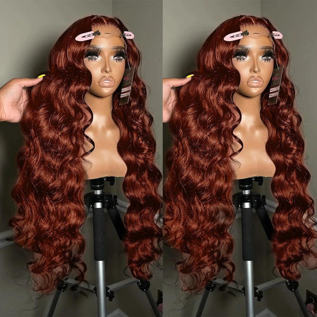 30 32 Inch Reddish Brown Hd Lace Front Human Hair Wigs Preplucked 13x4 Colored Human Hair 13x6 Lace Front Wigs Body Wave Wig