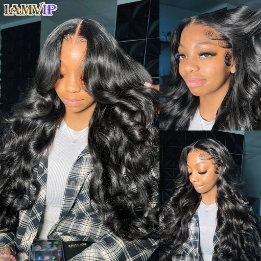 250% 30-36inch Body Wave 13x6 Hd Frontal Human Hair Pre-plucked Lace Brazilian Remy 13x4 Front Wig 4x4 Closure With Hd Full Lace