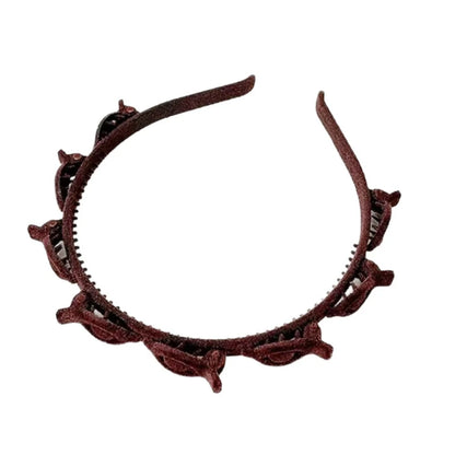 1/2/3 Set Ladies Flocking Braided Headband Simple Broken Hairpin Headband Fashionable Girls Face Washing Headband