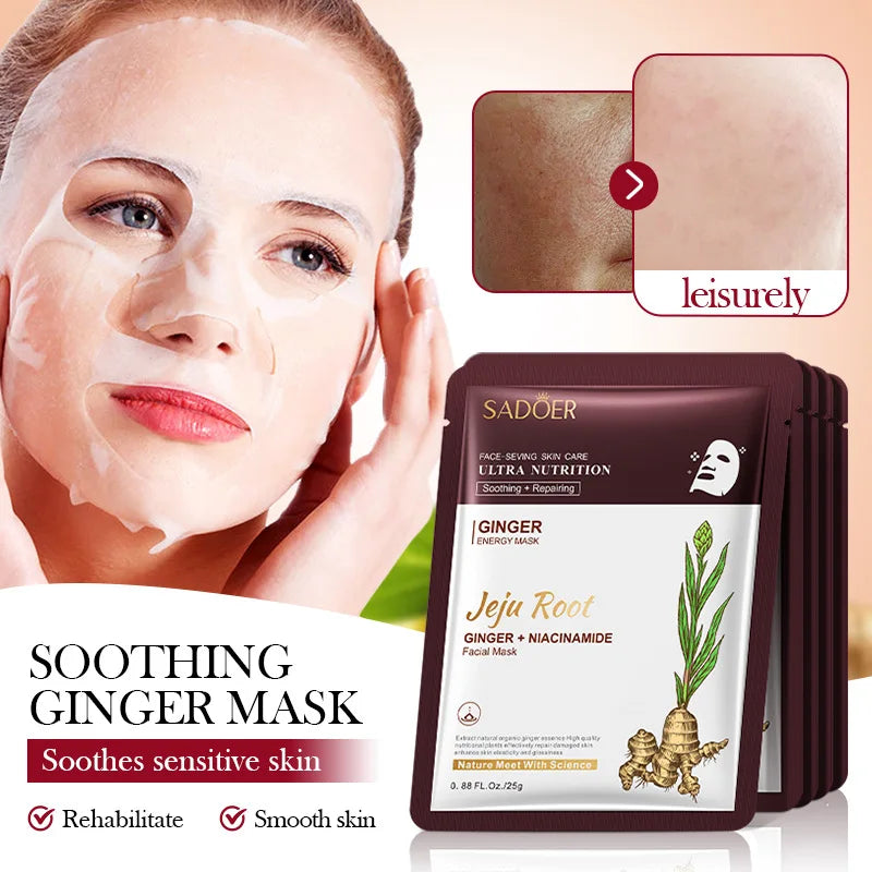 Skin Care Stuff Mask Face Niacinamide Masks Korea Ginger Whitening Aloe Vera Original Gel Collagen Night Wrapping Cleaning Set