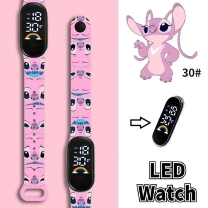 Stitch Children Watches Girls Waterproof Sport Touch Screen Watch for Women Waterproof Digital Clock Bracelet Gifts