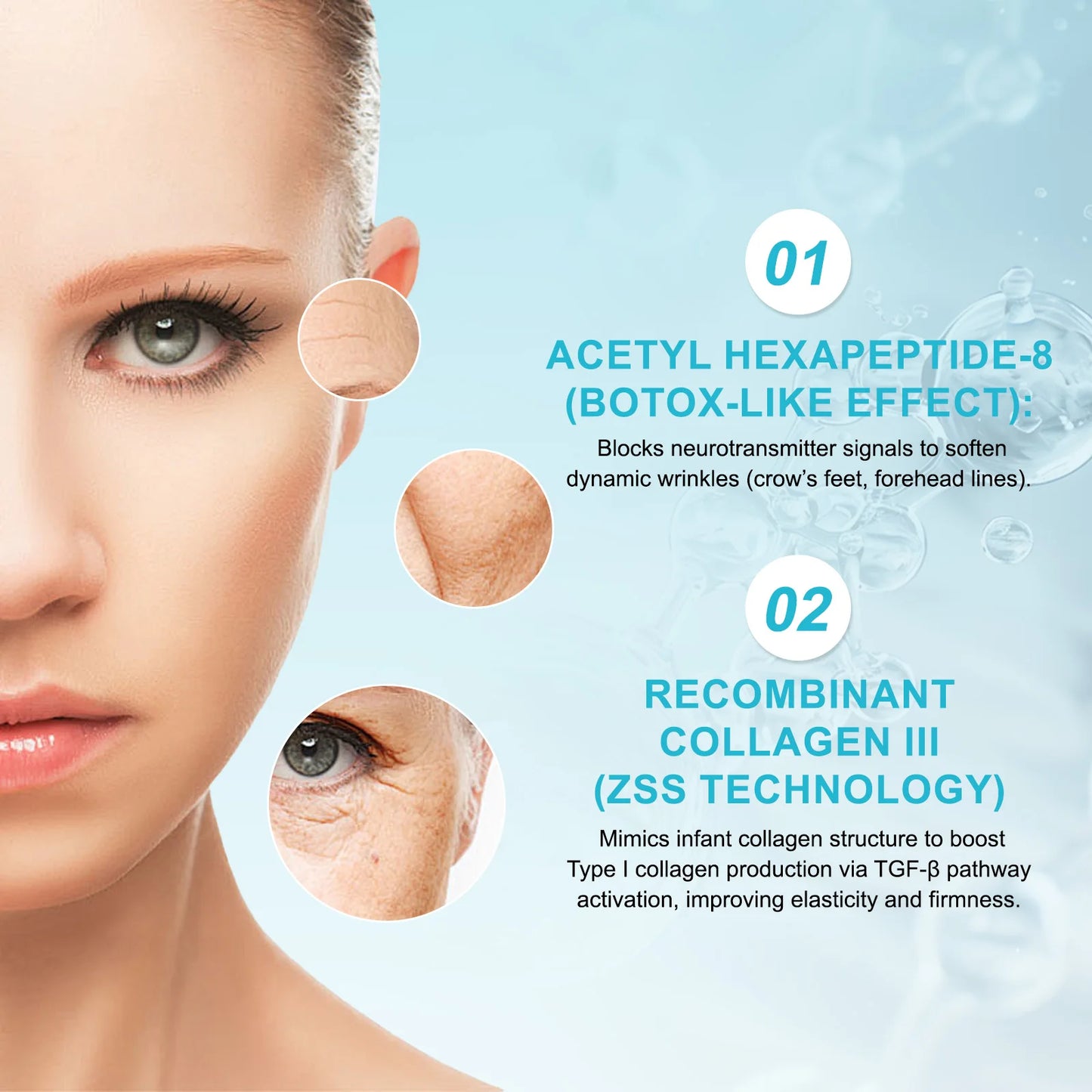 GROEI 3-in-1 Serum for Face Neck Decollete Hydration Glow + Firming HPR Retinol Alternative 30ml Anti-Wrinkle Skincare Creams