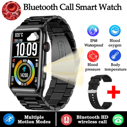 2025 New Smart Watch Men ECG+PPG Blood Pressure Blood Oxygen Health Monitor Sport Fitness AI Vocie BT Call Flashlight Smartwatch
