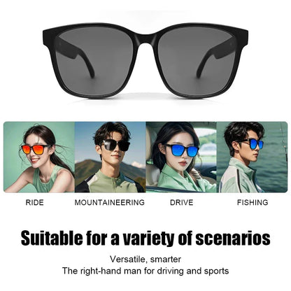 GS08 Smart Glasses Bluetooth Make Receive Call Music Camera Noise Reduction UV 400 Anti Blue Light Glasses Fishing sunglasses