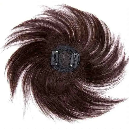 Thick Human Hair Topper Invisible Breathable Straight Hair Topper Clip-in Hair Topper for Hair Loss