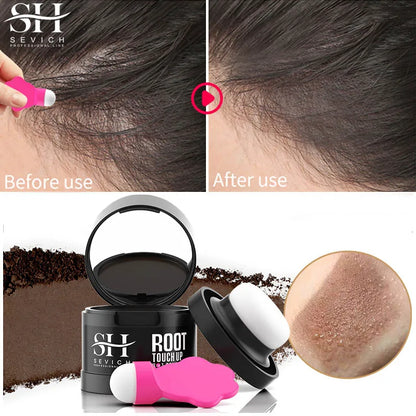 Sevich Hairline Powder 4G Hair Black Hairline Shadow Powder Instantly Black Color Root Cover Up Shadow Makeup Hair Concealer