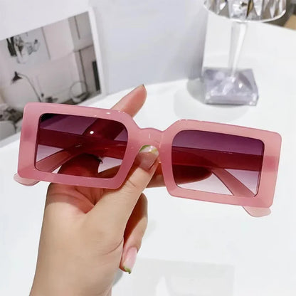New Women's Small Frame Sunglasses Women Fashion Jelly Color Square Sun Glasses Outdoor Travel Trend Eyewear UV400 Oculos De Sol