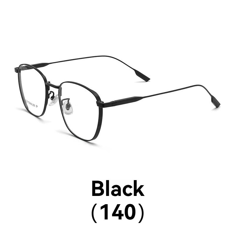 New ultra-light pure titanium thickened wide-edged large-frame glasses for men's fashionable and versatile big face design
