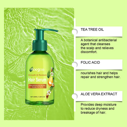 Hair care tea tree essential oil nourishes hair and repairs dry and bifurcated hair ends. Disposable pure tea essential oil