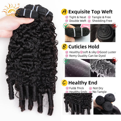 Burmese Curly Bundles 100% Human Hair Bundles Raw Unprocessed Weaving Human Hair Extensions Pix Curly Bundles 15A Original Hair