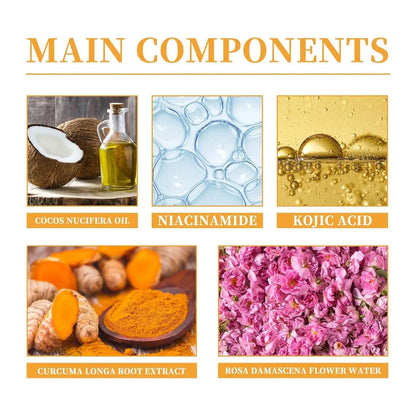 Turmeric Kojic Acid Blackhead Remover Cleanser Deeply Cleansing Skin Cleansing Oil Control Fade Acne Marks Brighten Foam Cleanse