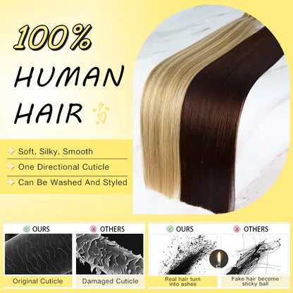 Yelo Highlight Blonde Human Hair Weft Double Weft Hair Bundles Sewing In Hair Weaves Real Human Hair Extension For Salon