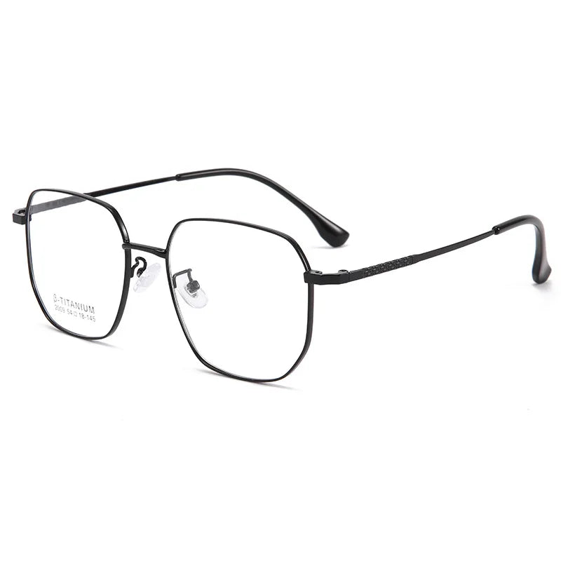 UVLAIK Ultra Light Square Glasses Frame Retro Anti-Blue Light Eyewear Pure Titanium Frame Eyeglass Fashion Solid Color Spectacle