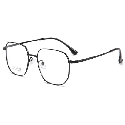 UVLAIK Ultra Light Square Glasses Frame Retro Anti-Blue Light Eyewear Pure Titanium Frame Eyeglass Fashion Solid Color Spectacle