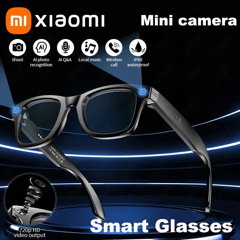 Xiaomi Smart Glasses Recording Videos Ai Photo Recognition Answer Translation Large Battery Ip65 Waterproof Bluetooth Glasses