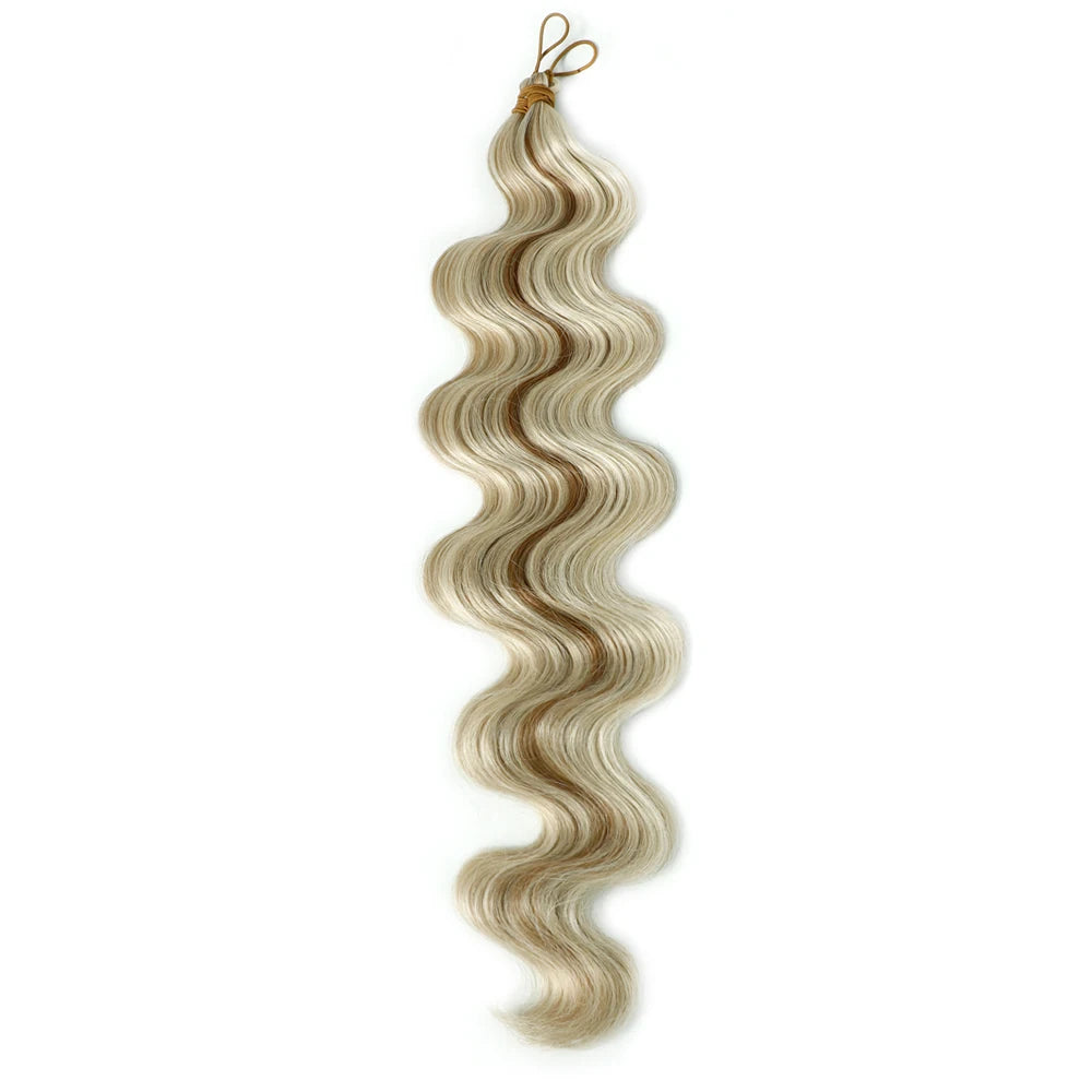 Magicae 28Inches Crochet Braids Body Wave Brown Blond 613 White Hair Bundles Ombre Brown Braiding Hair Extensions For Women