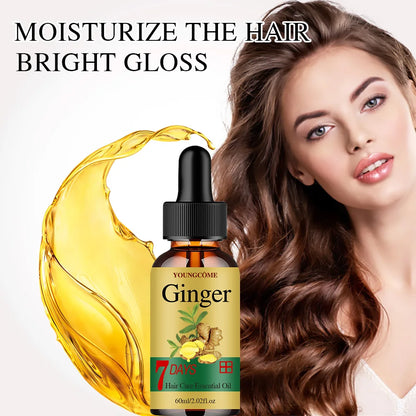 Hair Growth Serum Fast Growing Hair Essential Oil Beauty Hair Care 30/60ml Dense Regrowth Ginger Hair Promoting Regeneration