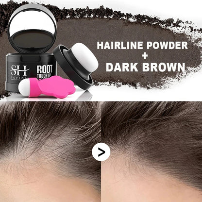 Sevich Hairline Powder 4G Hair Black Hairline Shadow Powder Instantly Black Color Root Cover Up Shadow Makeup Hair Concealer
