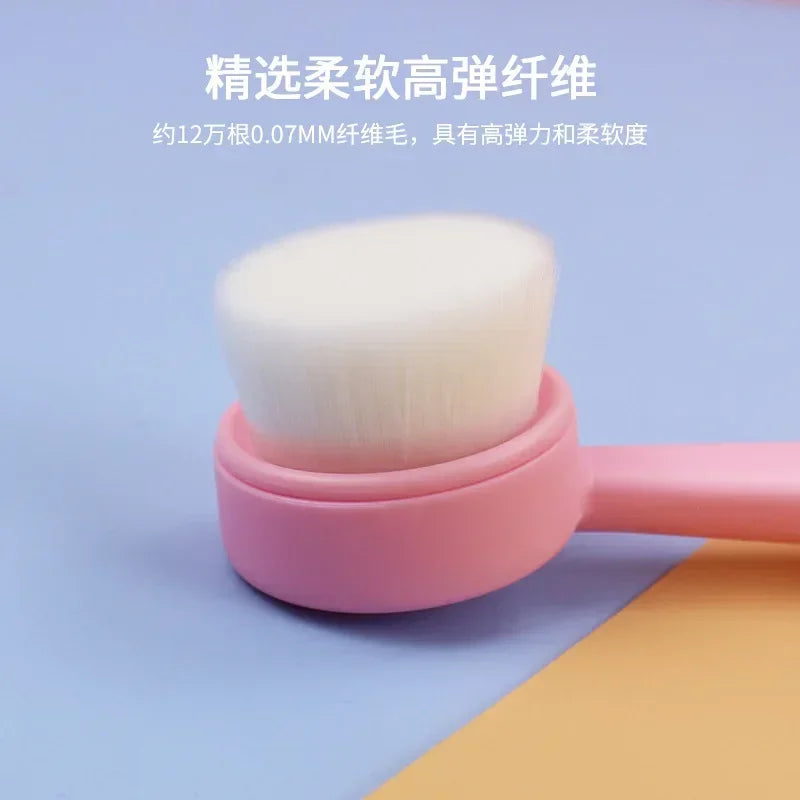 Facial Cleansing Brush Soft Bristles Manual Long Handle Flat Bottomed Standing Deep Face Cleaning Brush Limpieza Facial Skincare