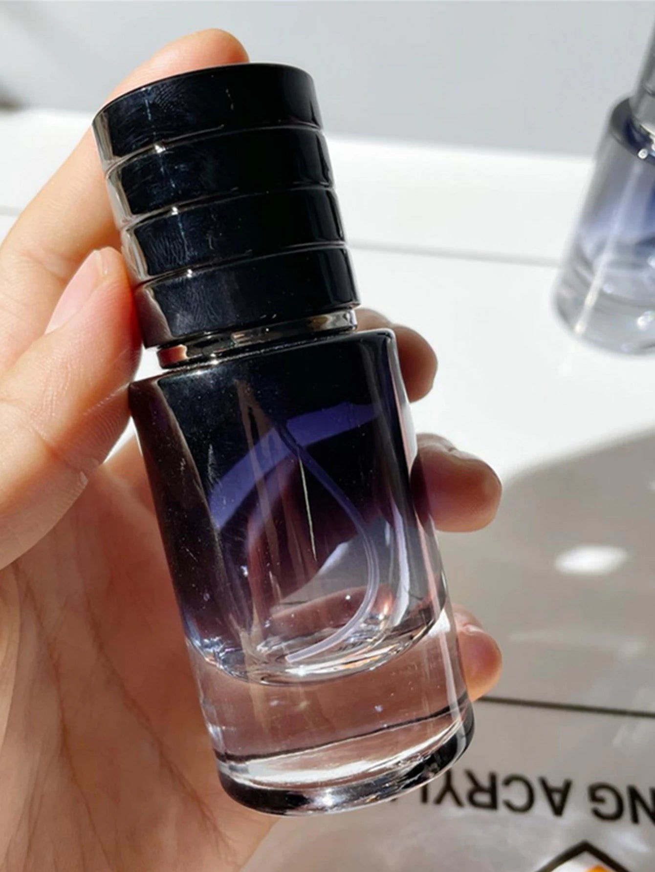 30ml gradient color glass portable refillable perfume bottle cosmetic container empty sprayer travel vice bottle