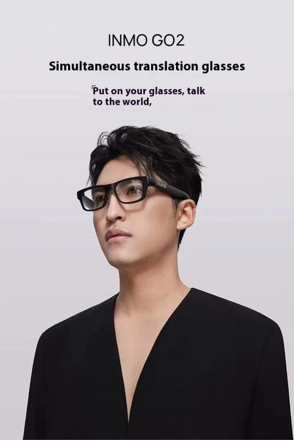 Go2 Smart Glasses AR Smart Translation Teleprompter for Real-Time Meeting Assistance Android Compatible 3D Style