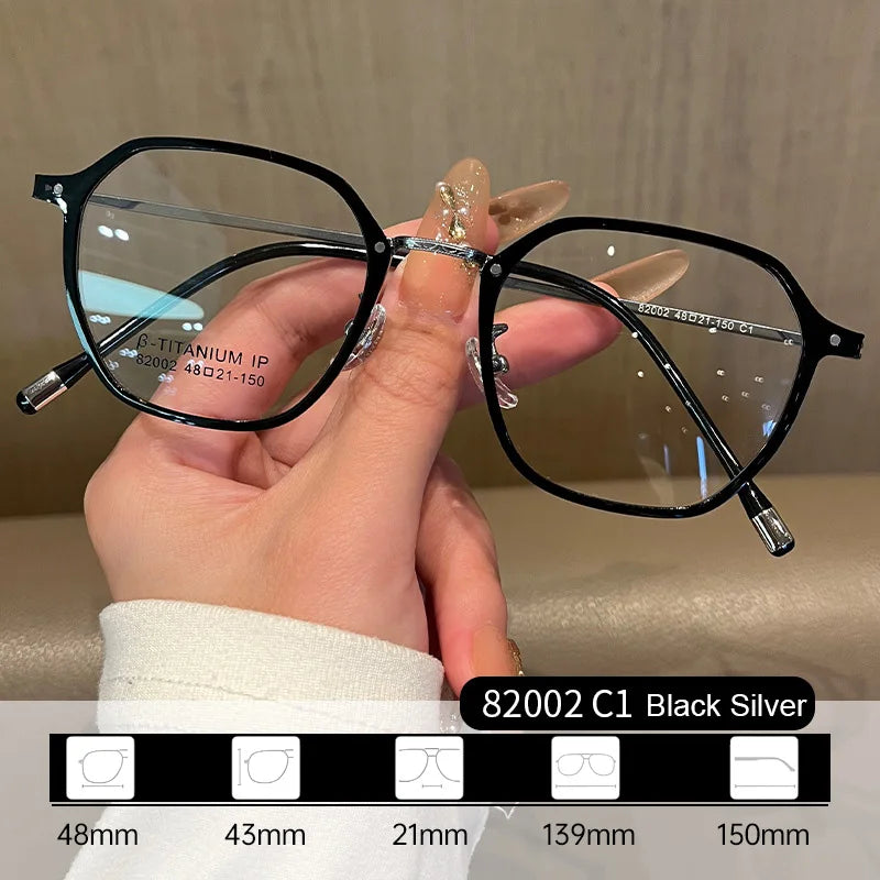 Ultralight TR90 β Titanium Optical Glasses Frame Flexible Anti-Slip Legs Plastic Eyewear for All-Day Comfort & Professional