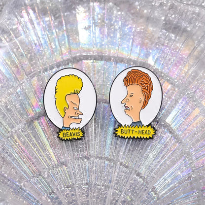 Movie Comedy Animated Brooch Enamel Pins Funny Cartoon Characters Metal Brooch Lapel Badge Jewelry Accessories Friends Gifts