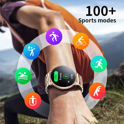 LIGE Bluetooth Call Smart Watch Women Custom Dial Steel Watches Men Sports Fitness Tracker Heart Rate Smartwatch For Android IOS