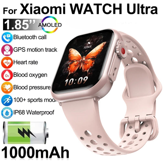 1000mAh Battery Smart Watch Women 1.83" HD Display Bluetooth Call IP68 Waterproof Fitness Tracker Heart Rate Smartwatch Men