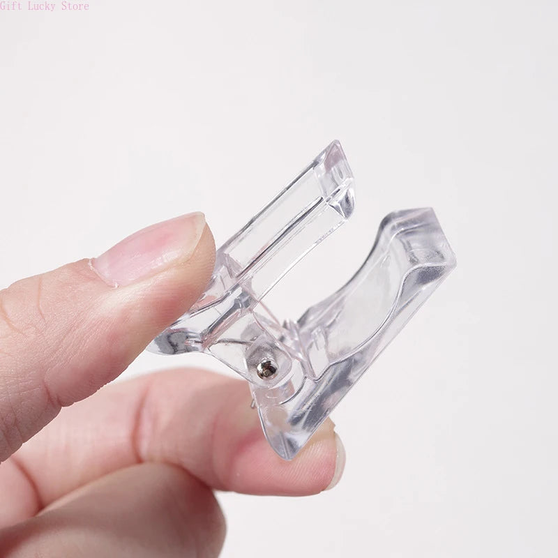 1/5/10Pcs Acrylic Nail Clip Transparent Gel Building Tips Clips Finger Nail Polish Extension UV Clamps Manicure Art Builder Tool
