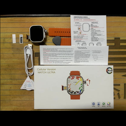 CDS9 S9 Ultra Smart Watch Android 4G Network Simcard 2.2inch 448*528 Amoled Heart Rate Monitor Google Play Store Video Calls