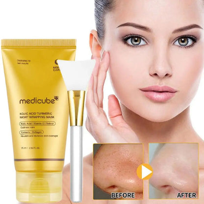 Medicube Collagen Peel off Mask Deep Cleansing Pores Oil Control Turmeric Wrapping Night Face Mask for Brightening Rejevenation