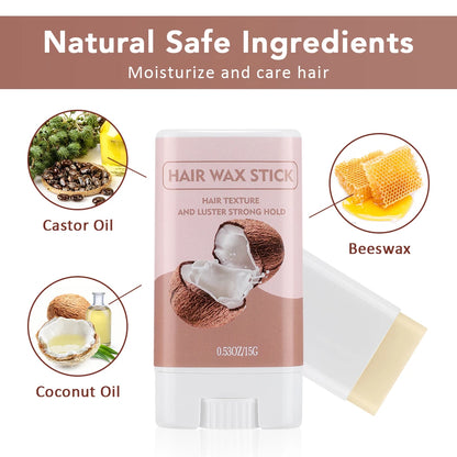 Hair Wax Stick 15g Non-Greasy Style Aloe Vera Sakura Flavored Anti-frizz Artifact Hair Long-lasting Style for Wig Edge Control