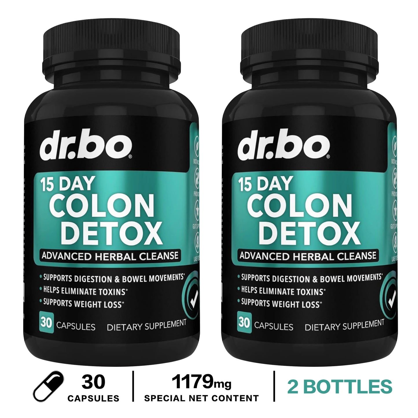 15 Day Colon Detox Capsules - Constipation Relief, Laxative Supplement, Relieves Stomach Bloating and Intestinal Discomfort