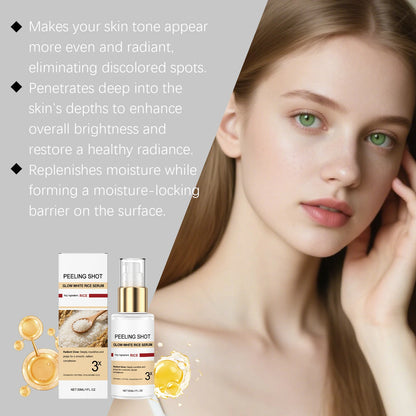 Glow Brightening Rice Essence Moisturizing Nourishing Even Skin Tone Improves Dullness Oil-Control Brightening Serum Skincare