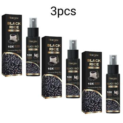 Black Rice Water Hair Growth Spray Deep Nourishing Prevent Loss Strengthen Hair Scalp Care Solution For Dense Hair Serum Product