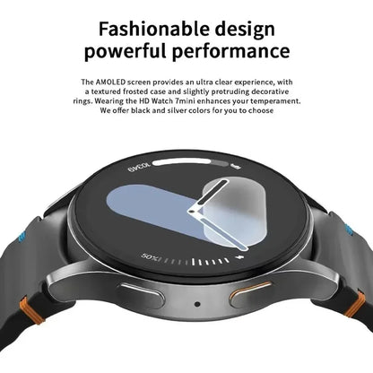 New Original Watch 7 Mini Smart Watch Men Women GPS Sports Track AMOLED HD Screen BT Call healthy motion Smartwatch For Android