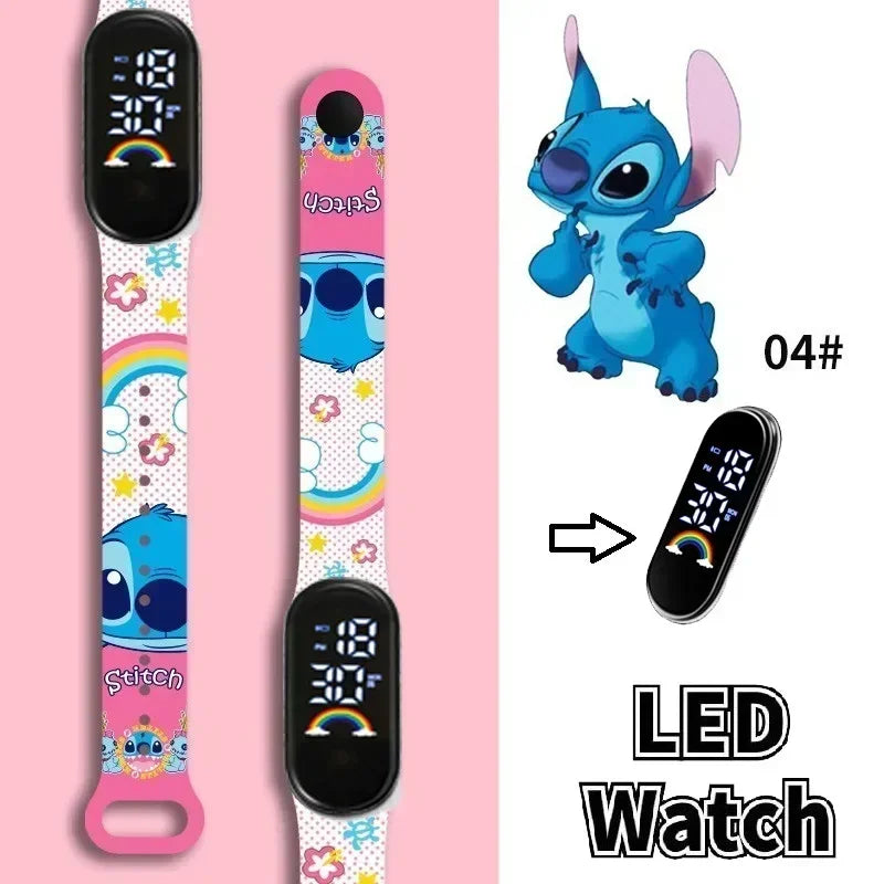 Stitch Children Watches Girls Waterproof Sport Touch Screen Watch for Women Waterproof Digital Clock Bracelet Gifts