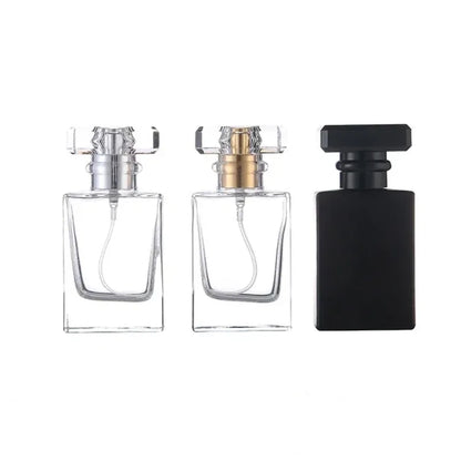 1/3/5pcs 30/50/100ml Perfume Bottle Glass Frosted Square Portable Pressed Fine Spray Aromatherapy Separate Bottle Wholesale